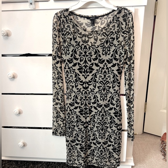 Damask Print Dress - Picture 1 of 2